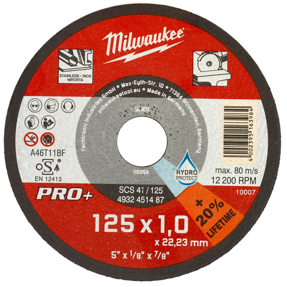 ΔΙΣΚΟΣ ΚΟΠΗΣ ΙΝΟΧ CD PRO+ 125X1mm MILWAUKEE