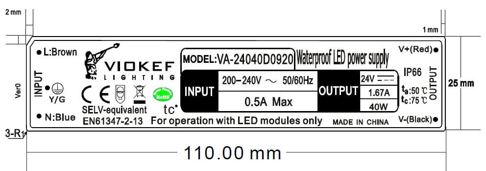 Τροφοδοτικό 40W 24V