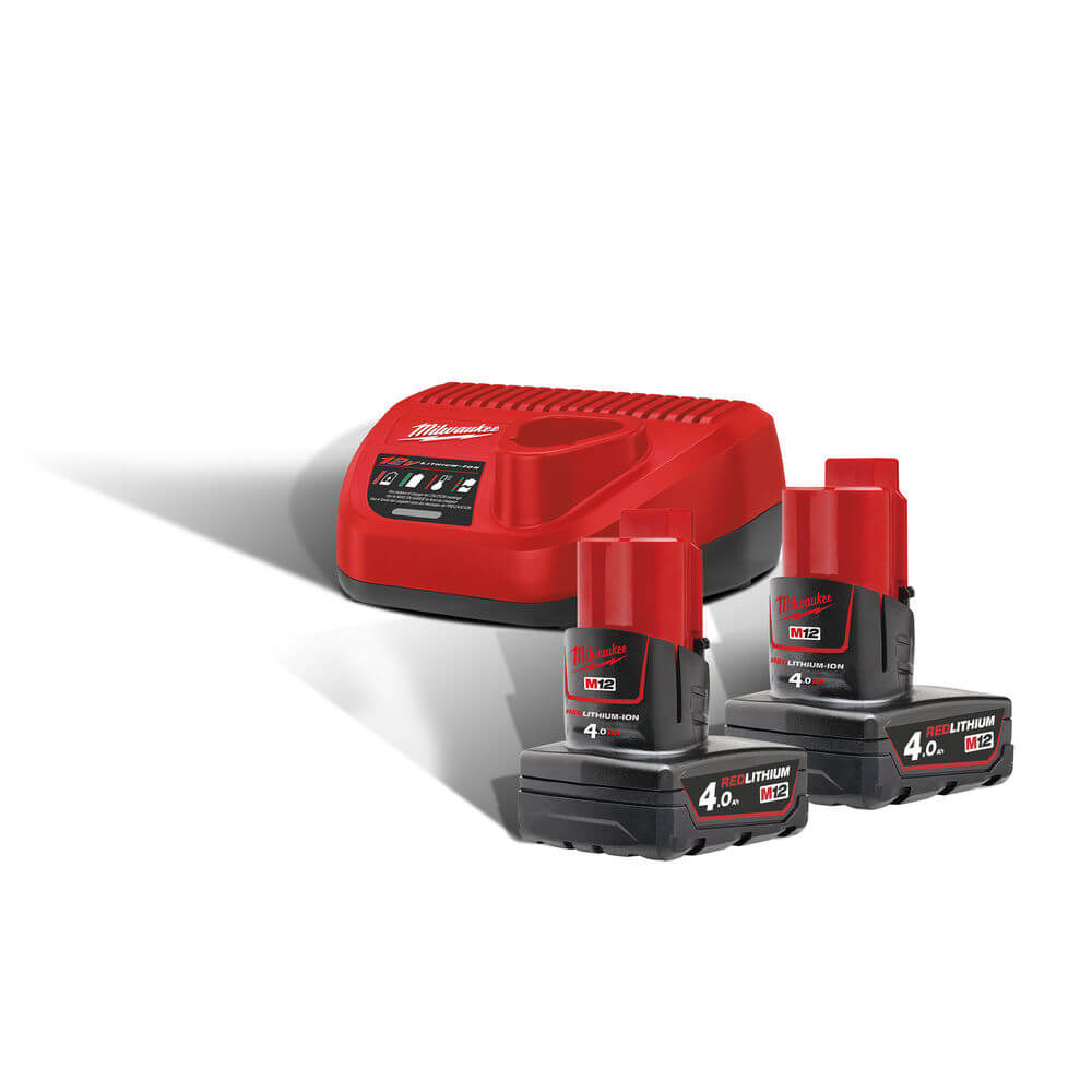 SET ΜΠΑΤΑΡΙΕΣ & ΦΟΡΤΙΣΤΗΣ Μ12 NRG-402 MILWAUKEE