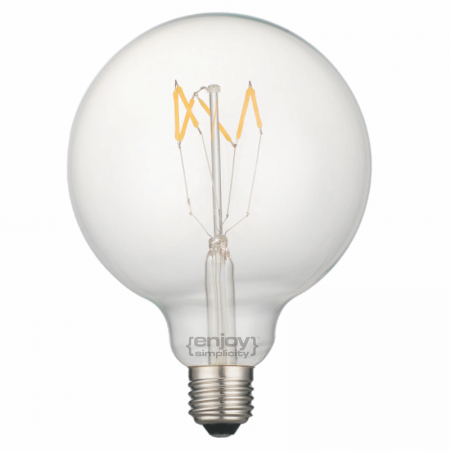 EL827006 | LED FILLAMENT CLEAR G95-6|5W Ε27|2700K|600LM