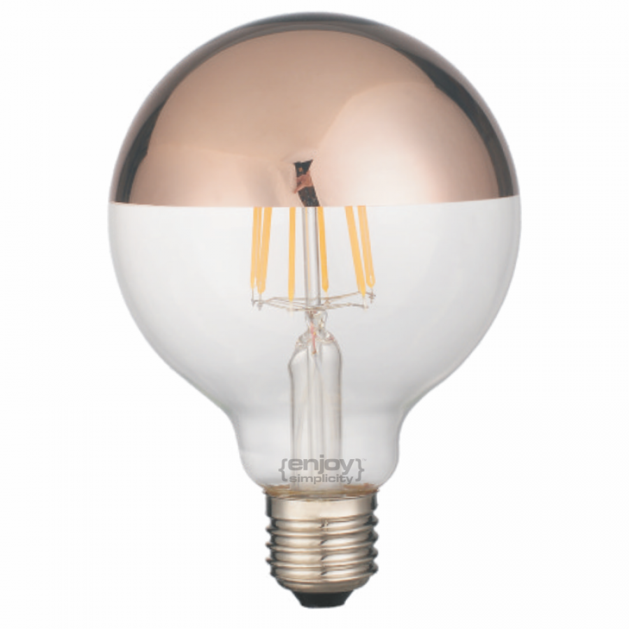 EL827012 | LED FILLAMENT CLEAR G125-8|6.5W Ε27|2700K|680LM
