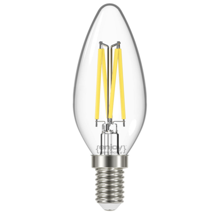 LED FILLAMENT CLEAR|B35 4W(>40W) E14|2700K|470LM|