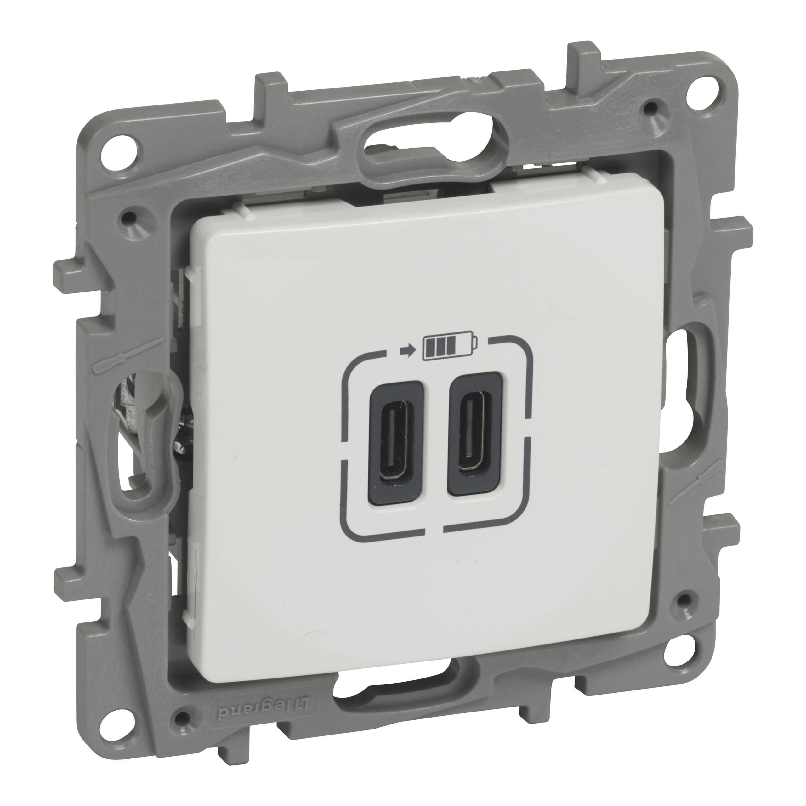 NILOE ΠΡ 2ΧUSB ΦΟΡΤ ΤΥΠΟΥ C 3000MA WHITE