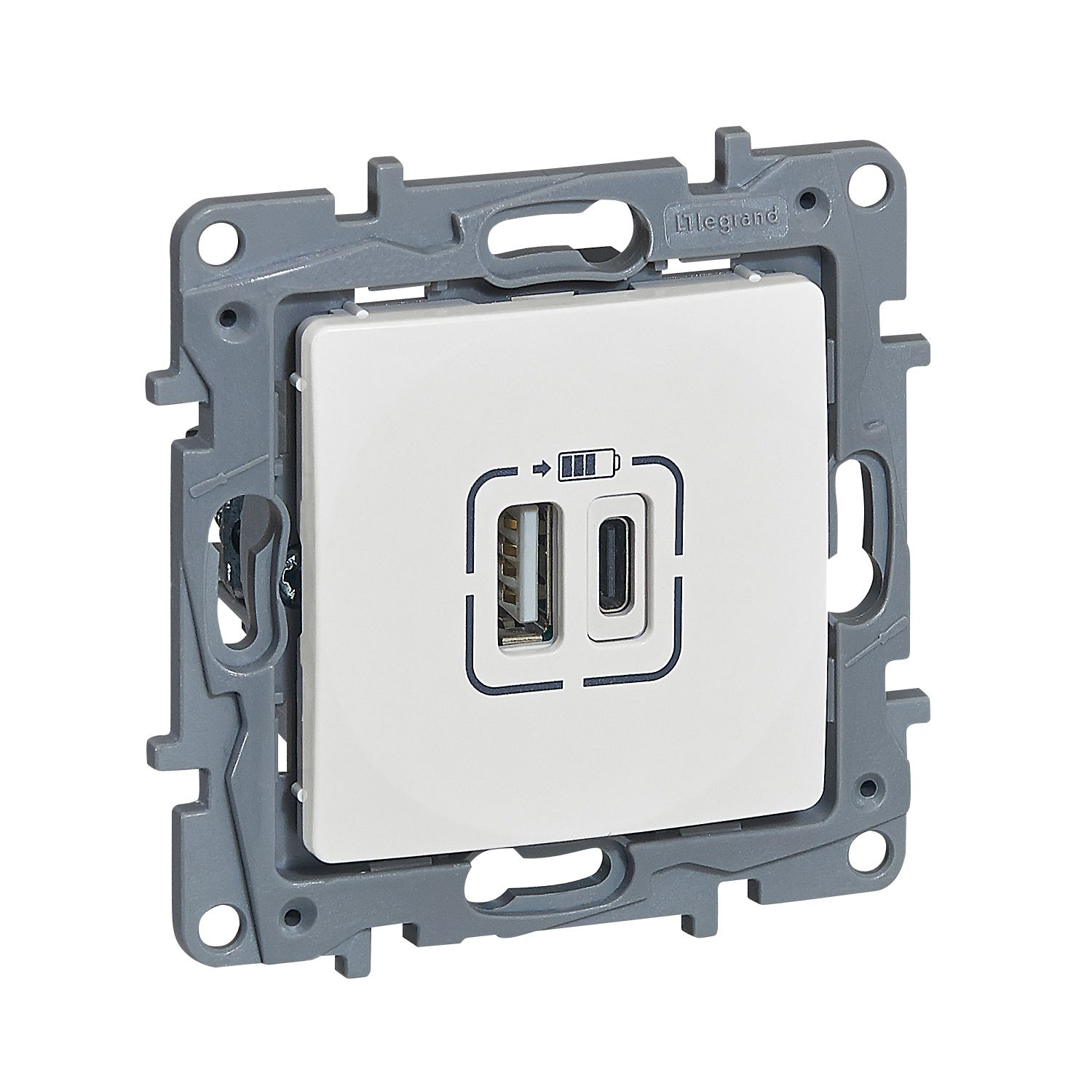 NILOE ΠΡ 2ΧUSB ΦΟΡΤ A&C 3000MA WHITE