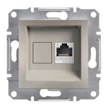 Asfora πρίζα πληροφορικής RJ45 cat6 U/UTP μονή Bronze
