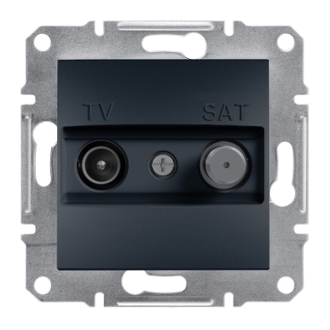 Asfora πρίζα TV-SAT απλή 1dB Ανθρακί