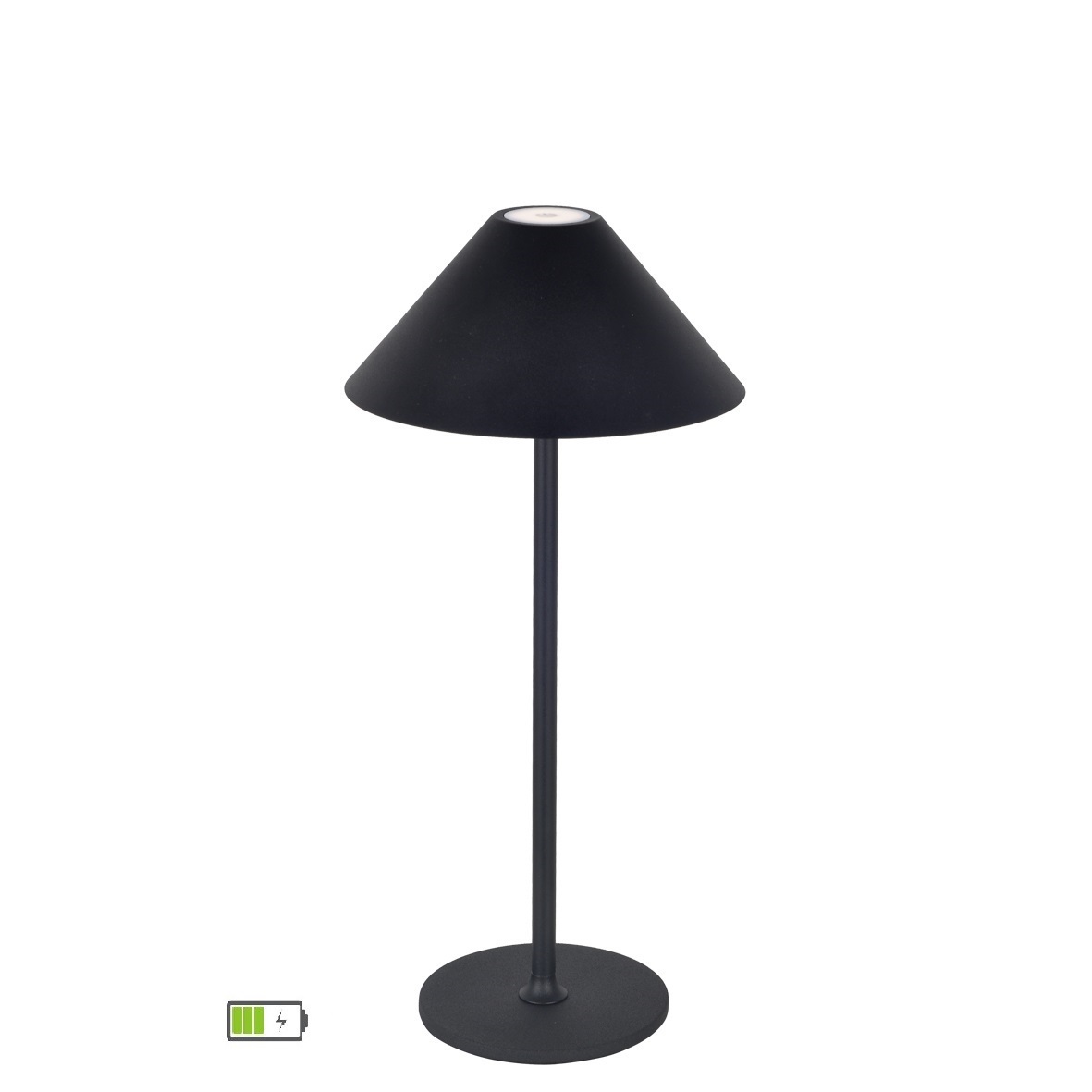 Πορτατίφ Μαύρο με Μπαταρία Cone