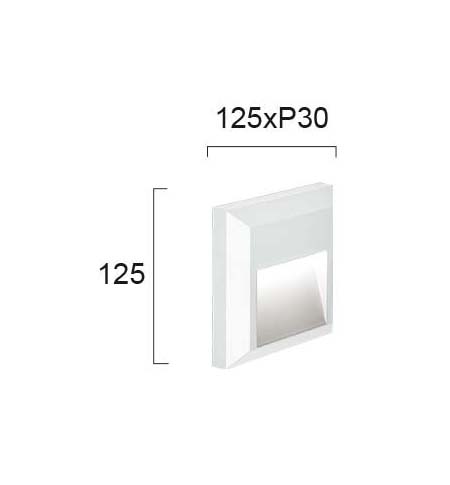 Απλίκα Led D:125X125 Λευκή Leros Plus