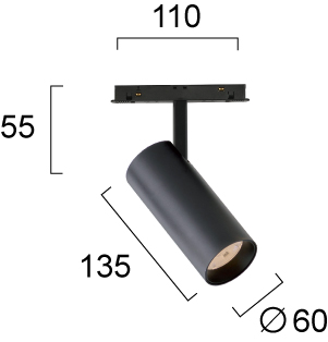 Σποτ  Track 20W  3CCT Magnetic (ON-OFF)