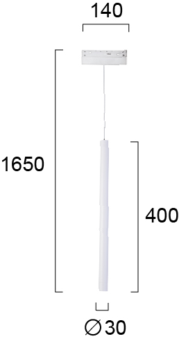 Μονόφωτο Track Λευκό 7W 2CCT Magnetic