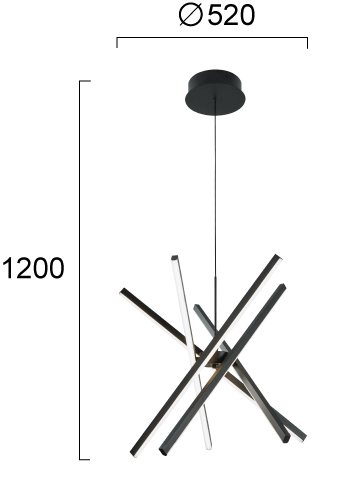 Κρεμαστό Φωτιστικό D:520 Ray