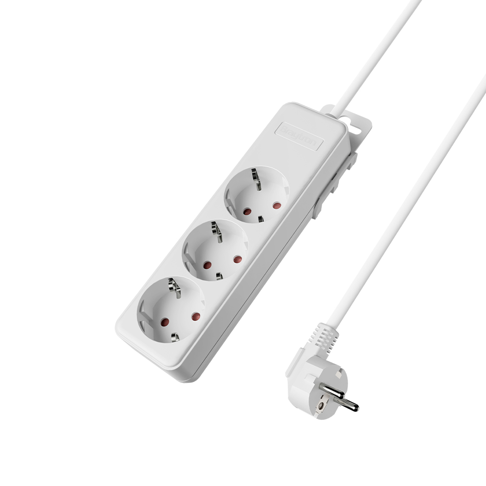 Πολύπριζο Xline 3Θ. 3X1,5mm 3m Καλώδιο Με Βάση Στήριξης