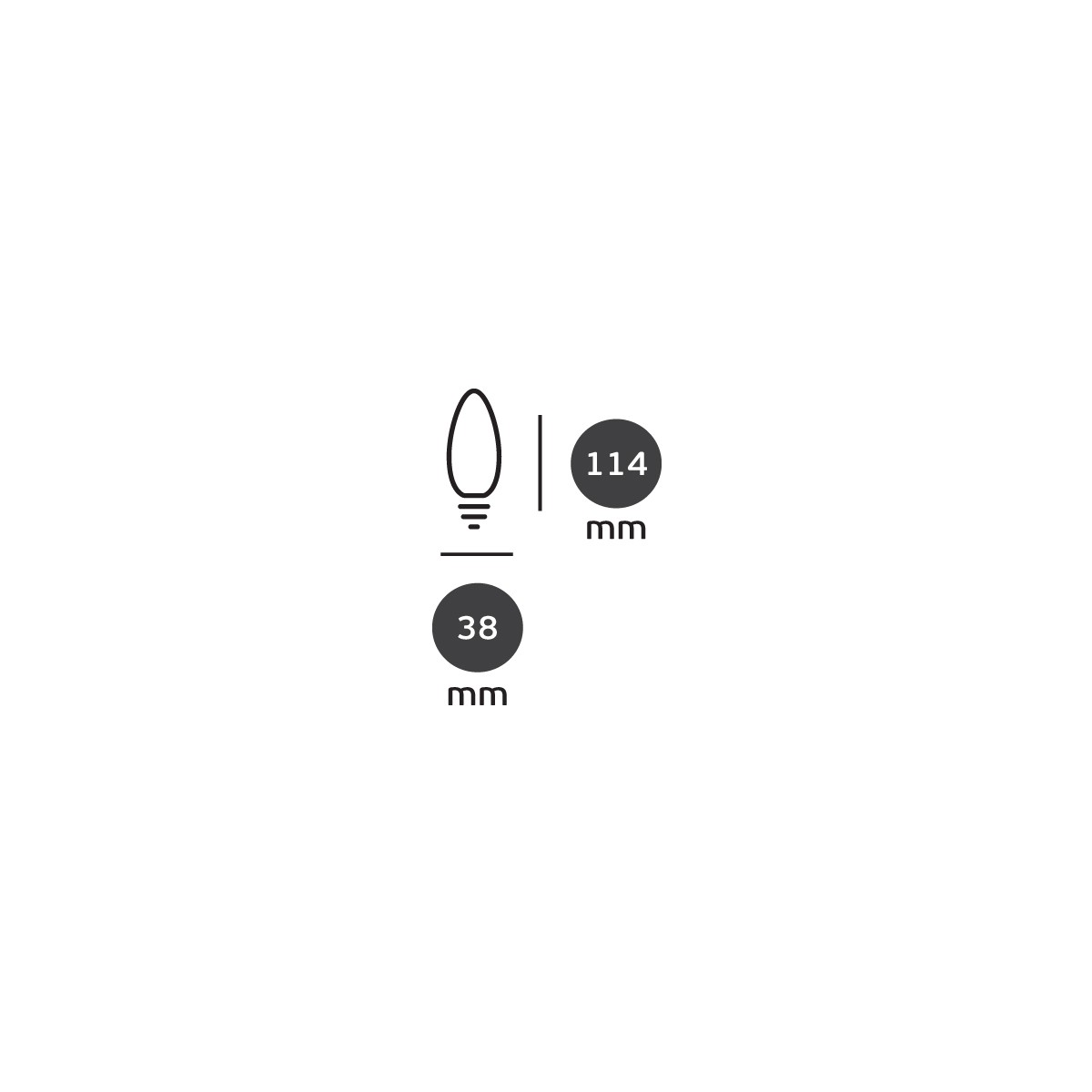 CorePro candle ND FR, 7-60W. B38. E14. 827