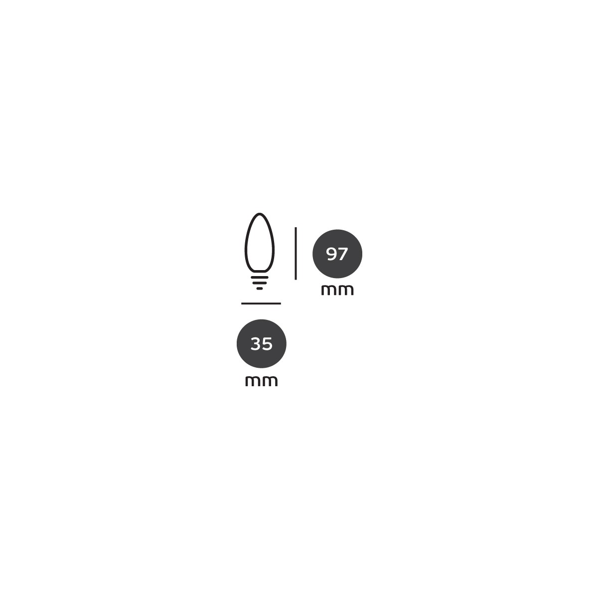 CorePro candle ND CLG, 4.3-40W. B35. E14. 827
