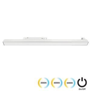 Linear Λευκό L:600  3 CCT switch Magnetic (ON-OFF)