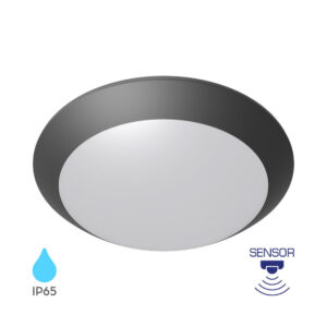 Πλαφονιέρα "Napoli" IP65 1 x Ε27 Sensor Γκρί